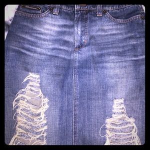Vintage Dolce&Gabbana Distressed Denim Skirt